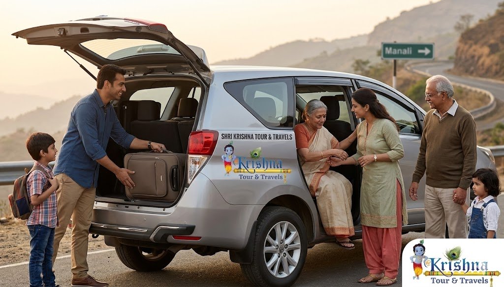 happy multi generational indian family loading suitcases into a sturdy silver toyota innova crysta suv