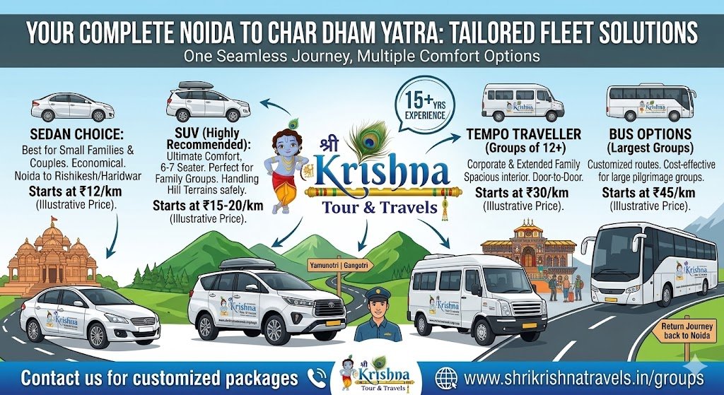 noida to char dham distance and travel duration