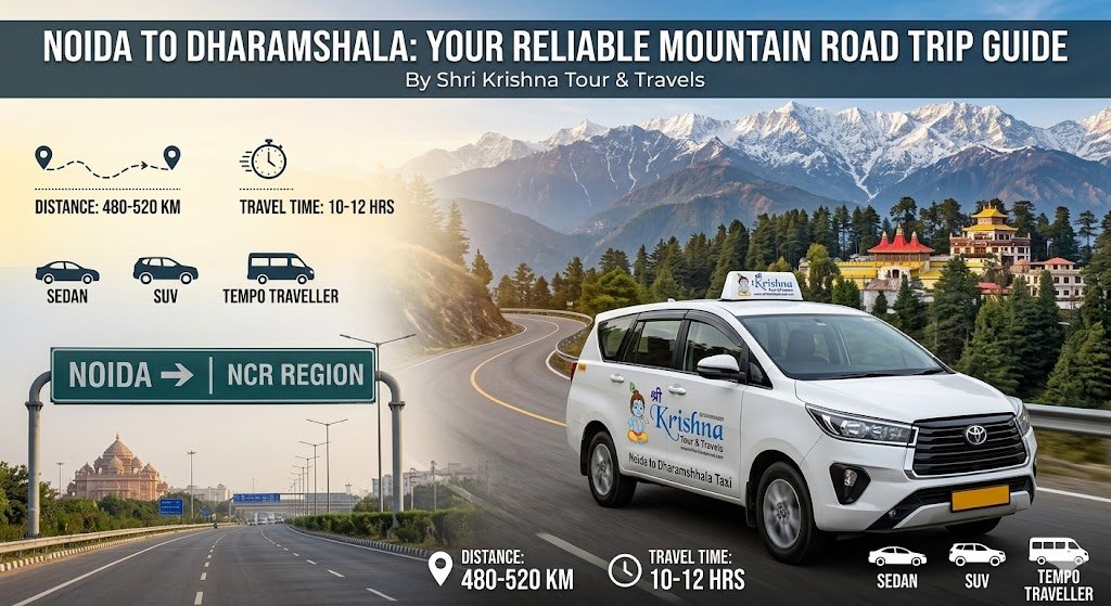noida to dharamshala taxi service