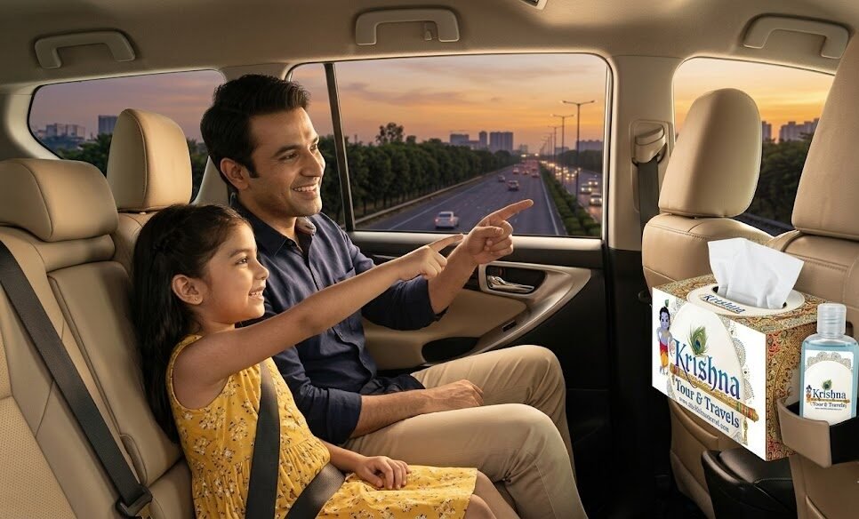 close up view taken inside the rear cabin of a modern, clean white toyota innova crysta suv.