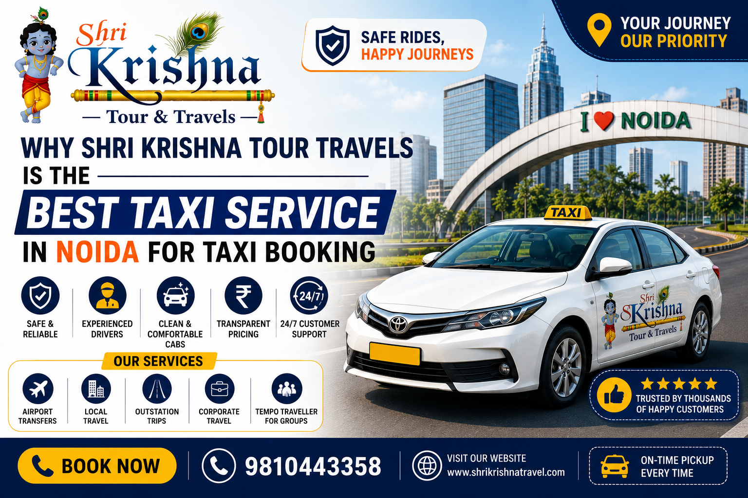 why shri krishna tour travels is the best taxi service in noida for taxi booking