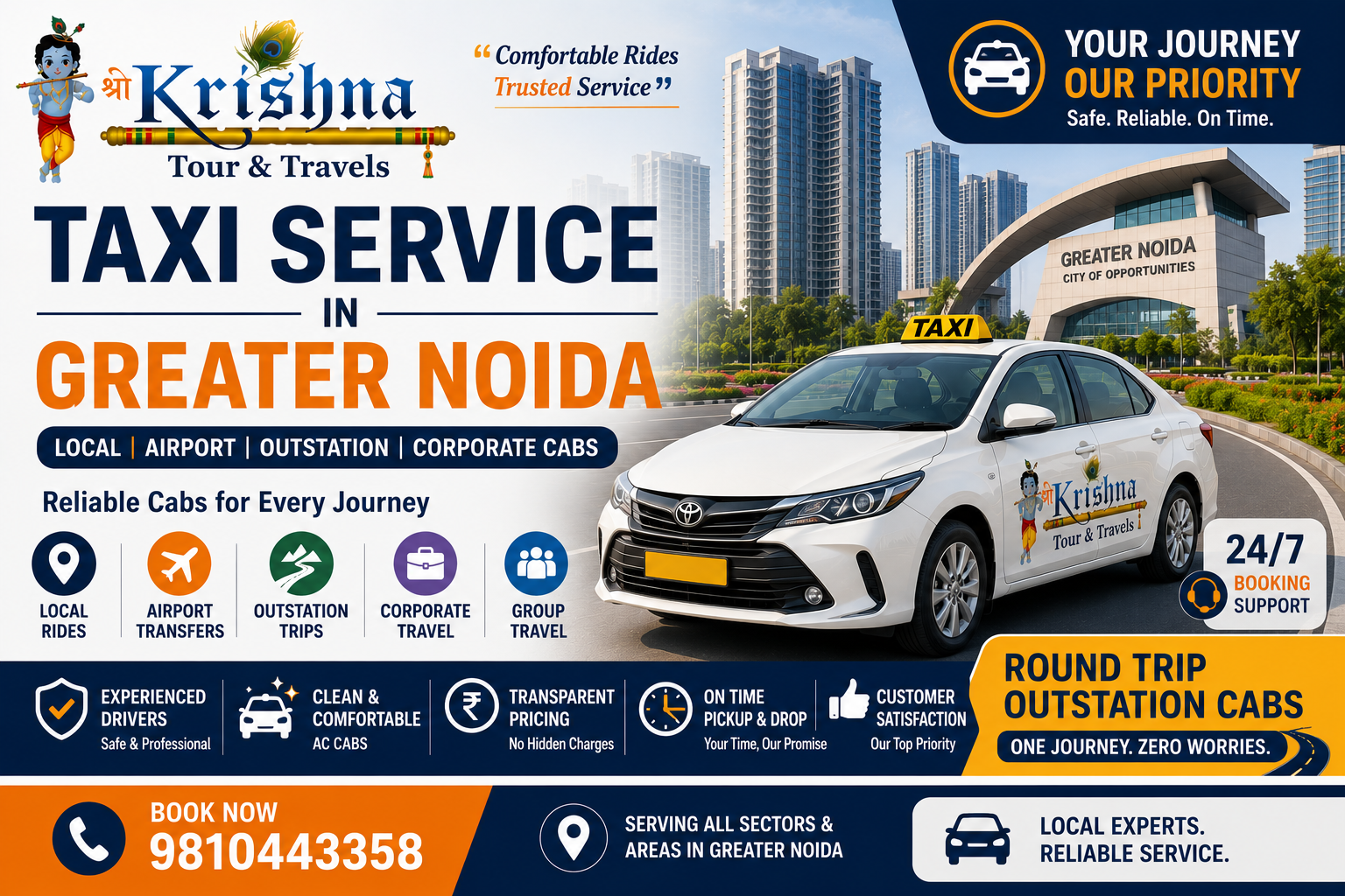 taxi service in greater noida – local, airport outstation cabs